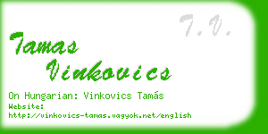 tamas vinkovics business card